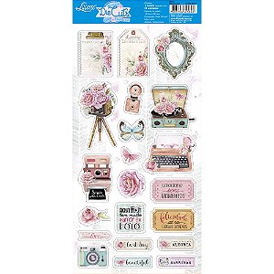 Apliques Recortados Em Papel - Die Cuts - LDC-017- Kit Bons Momentos