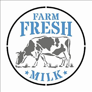 Stencil 14×14 Simples Farmhouse Fresh Milk - Opa 2922