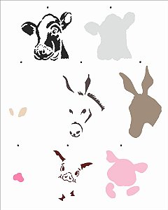 Stencil 20X25 Simples – Country Brasil - Animais I  OPA 2957 - 50%