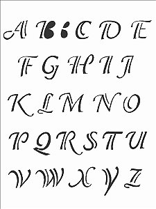 Stencil 15X20 Simples Alfabeto Clássico - Opa 299