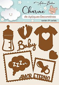 Charme Apliques Acrílico Decorativos Baby II Bronze