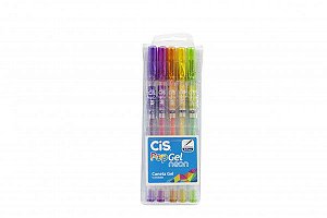 Caneta Tinta Pop Gel 1.0 mm Com 5 Cores Neon