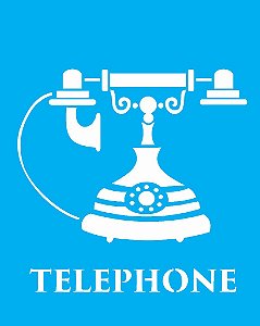 Stencil 20X25 Simples Telephone - Opa 1785