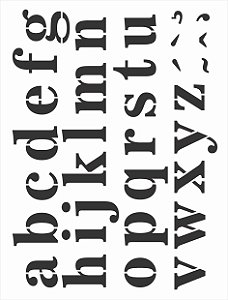 Stencil 32x42 Alfabeto Reto Minúsculo I - OPA 3065