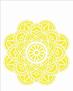 Stencil 20x25 Mandala Flor Vitral - OPA 2463