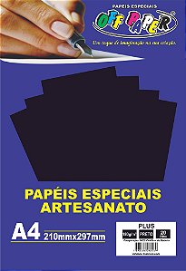 Papel Plus Preto 180g 20 Folhas Off Paper