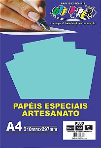 Papel Plus Azul 180g 20 Folhas Off Paper