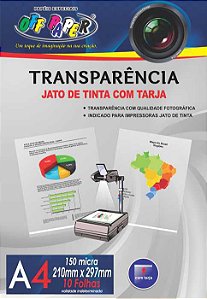 Transparência Acetato Fotolito A4 150 Micra Com 10 Folhas