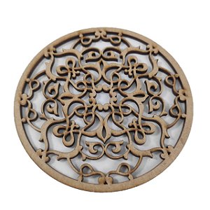 Aplique Laser MDF -  Mandala nº08 10cm