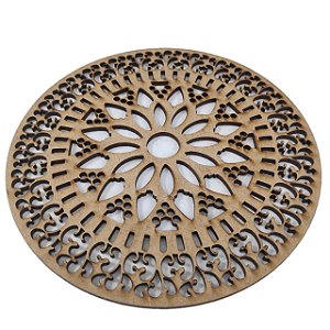 Aplique Laser MDF - Mandala Renda 15 cm