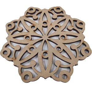 Aplique Laser MDF - Mandala nº04 10 cm