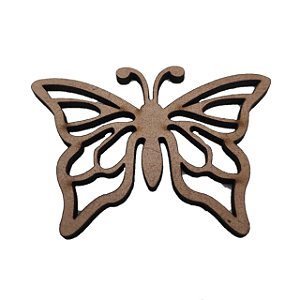 Aplique Laser MDF - Borboleta 7 cm 2 Unidades