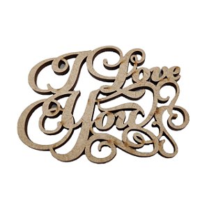 Aplique Laser MDF - Love You Arabesco - 7x5,5CM - 078519