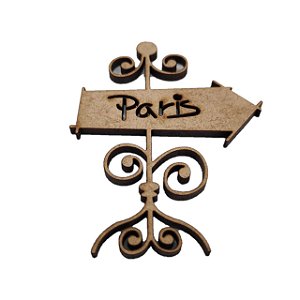 Aplique placa Paris 7cm P 2 unids 7X5cm LV 473