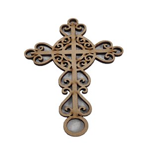 Aplique Laser MDF - Crucifixo - 20cm