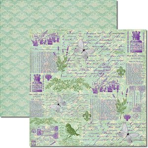 Papel Para Scrapbook Dupla Face 30,5x30,5 cm Arte Fácil - SC-363 - Alfazema 2