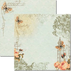 Papel Para Scrapbook Dupla Face 30,5x30,5 cm Arte Fácil - SC-204 Manequim