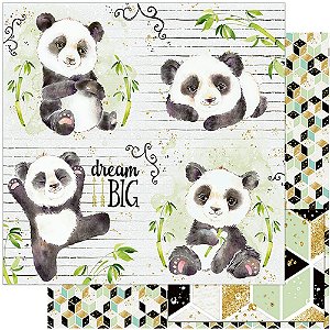 Papel Para Scrapbook 30,5 Cm X 30,5 Cm - Coleção Panda - SD-1076