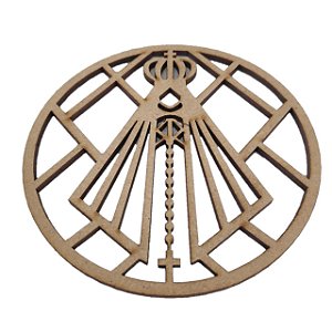 Aplique Laser MDF - Mandala Nossa Senhora 10cm