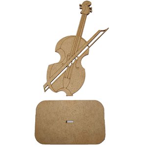 Aplique Laser MDF - Instrumentos Musicais Violino 20 cm
