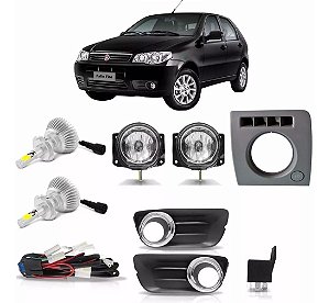 Kit Farol Milha Palio Fire Way 2014 2015 2016 C/xenon De Led