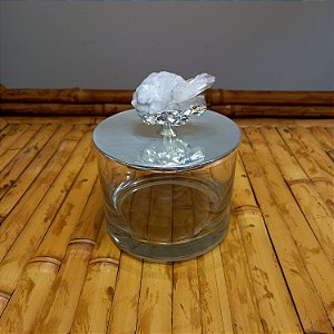 Caixa Ana com Pedra Cristal / Caixinha de Vidro M Pedra Cristal