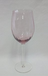 Taça em Vidro Rosa (conjunto com 6 peças)