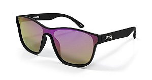 Óculos de Sol Hupi Major Preto - Lente Roxo Espelhado