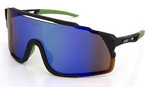 Óculos de Sol Hupi Eagle Preto/verde - Lente Verde Espelhado