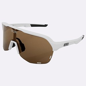 Óculos de Sol Hupi Huez Branco - Lente Marrom
