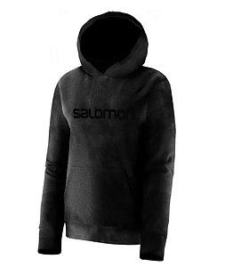 Fleece Salomon Polar Hoodie Feminino - Preto