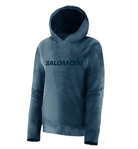 Fleece Salomon Polar Hoodie Feminino - Azul