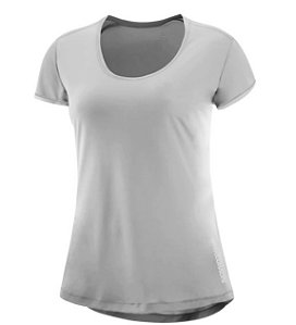 Camiseta XA Trainning Salomon Cinza Claro - Feminina
