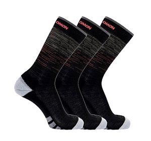 Meias Salomon Predict Crew Tripack - Três Pares Masculina