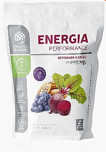 Pré-Treino Energia Performance Alquimia da Saúde – Uva Orgânica, Beterraba e Cacau 350g