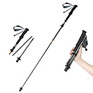 Bastões de Caminhada Dobráveis Naturehike Lightweight Carbon UL - Ajustáveis Carbono/Alumínio(o par)