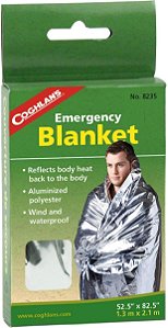 Cobertor Manta Térmica de Emergência Coglan´s 1,3m x 2,1m
