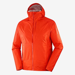 Jaqueta impermeável Salomon Bonatti ll Masculina - Laranja