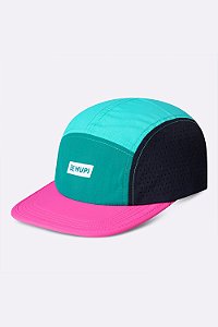Boné Hupi Five Panel Supreme Air -Rosa/Verde/Preto