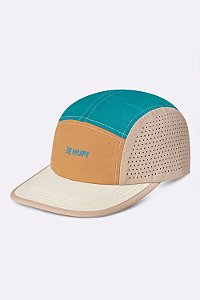 Boné Hupi Five Panel Supreme Air - Bege/Marron/Verde