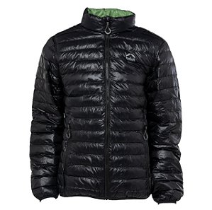 Jaqueta Dupla Face Plumas Kailash - Masculina Preta/Verde