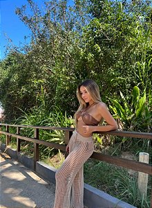 Calça Croche Areia