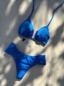 Cortininha Azul Ocean Calcinha Borboleta
