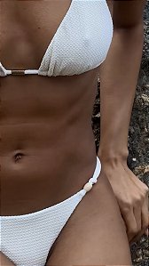 Biquíni Cortininha Off White Fixa