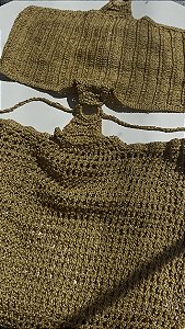 Vestido Crochê Cecília Dourado