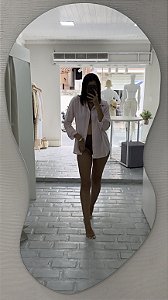 Camisa Linho Rosa Bebê