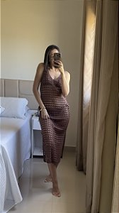 Vestido Tricot Marrom