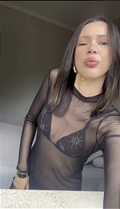 Saída Tule Longo Preta