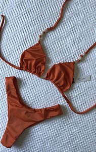 Biquíni Cortininha Tangerina Asa Delta