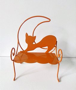 Cadeira para Bruxa em metal - Gato e Lua